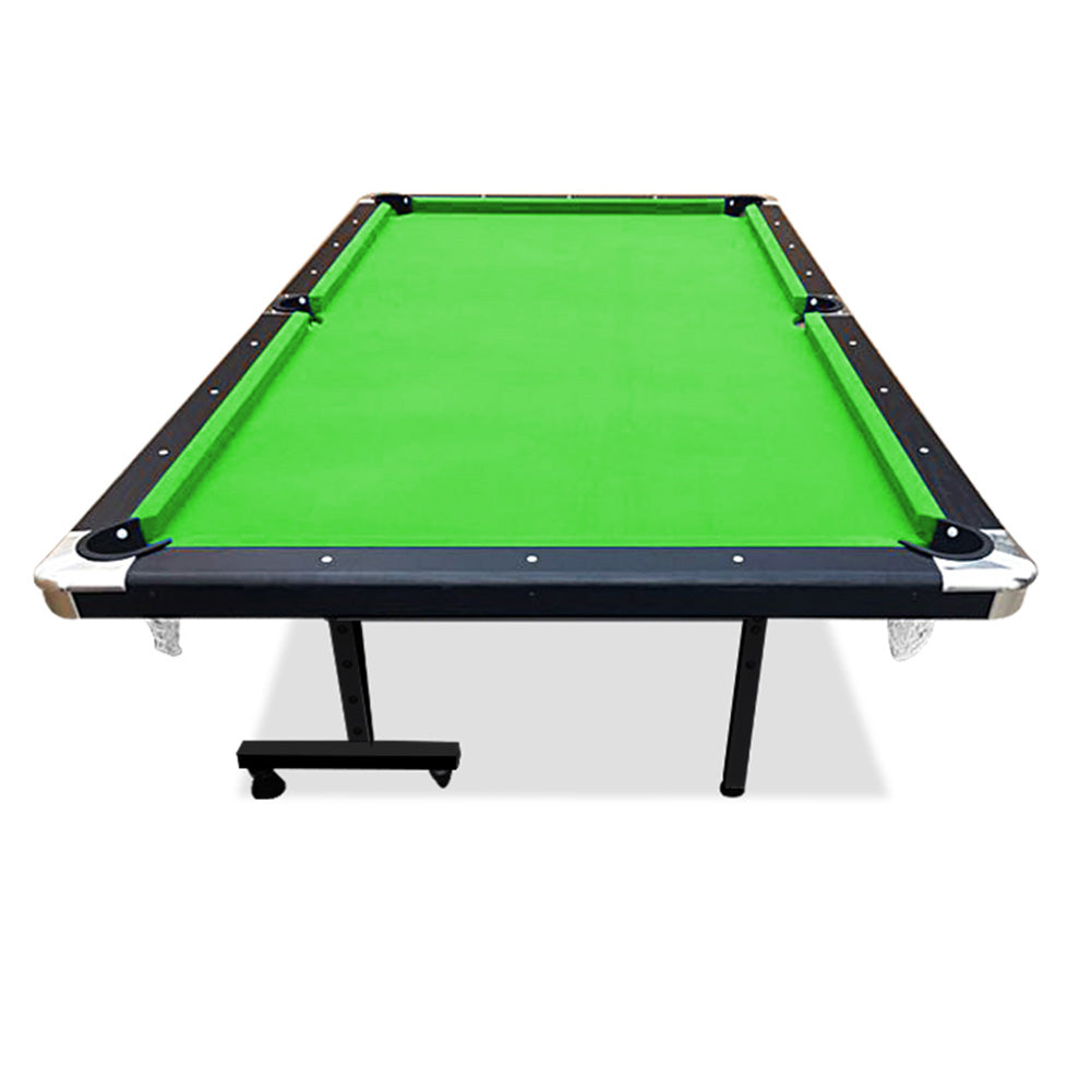 8FT Foldable Pool Table Blue/Red/Green Felt Billiard Table Free Accessory for Small Room(BLUE&GREEN: 15% OFF PRE-SALE, Dispatch in 8 weeks) - GREEN