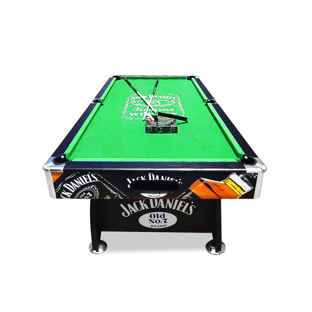 JD LOGO 8FT MDF Pool Snooker Billiards Table Free Accessory[Green: 10% OFF PRE-SALE, Dispatch in 8 weeks] - GREEN