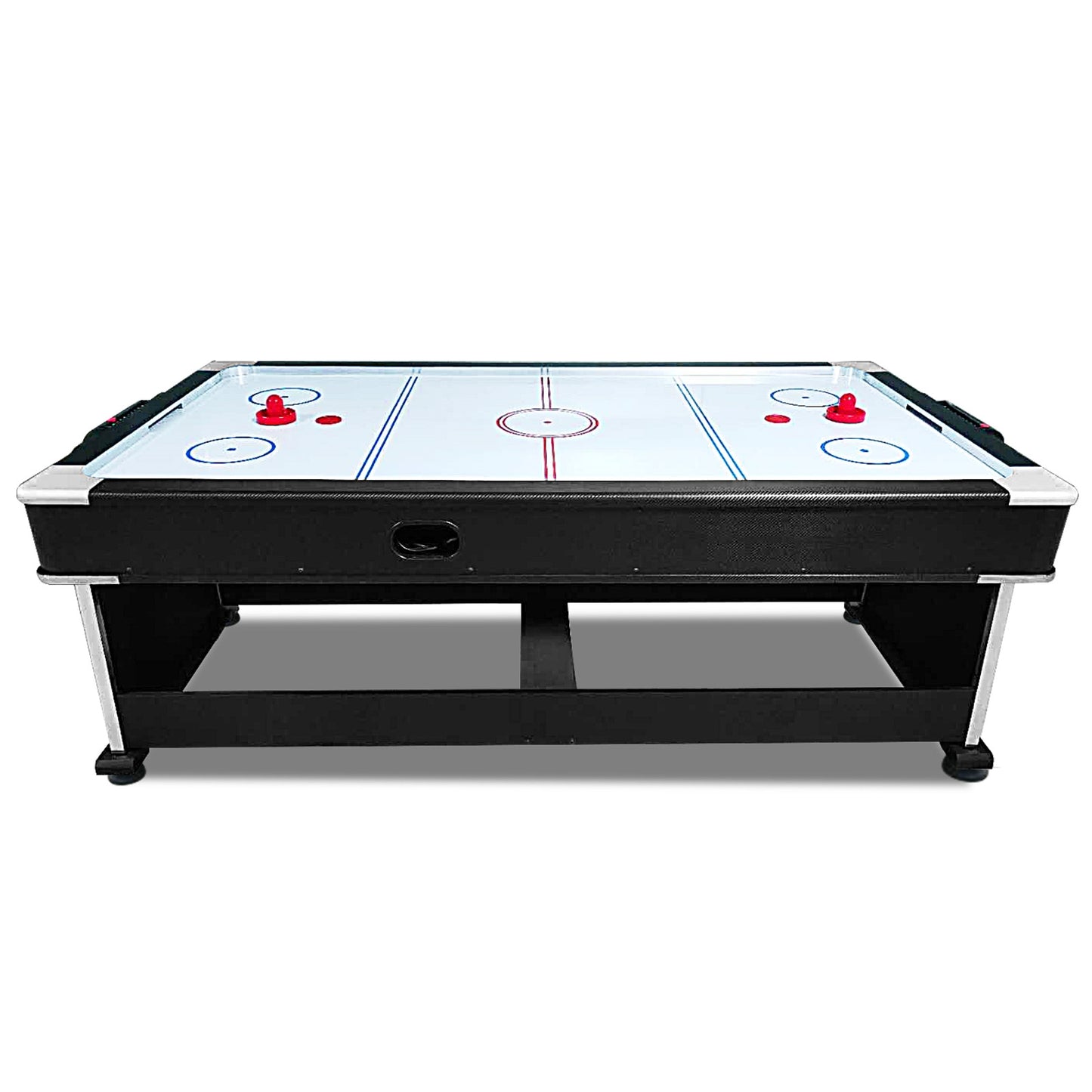 7Ft 4-In-1 Convertible Air Hockey / Pool Billiards /Dining table /Table Tennis Table Black Felt For Billiard Gaming Room Free Accessory