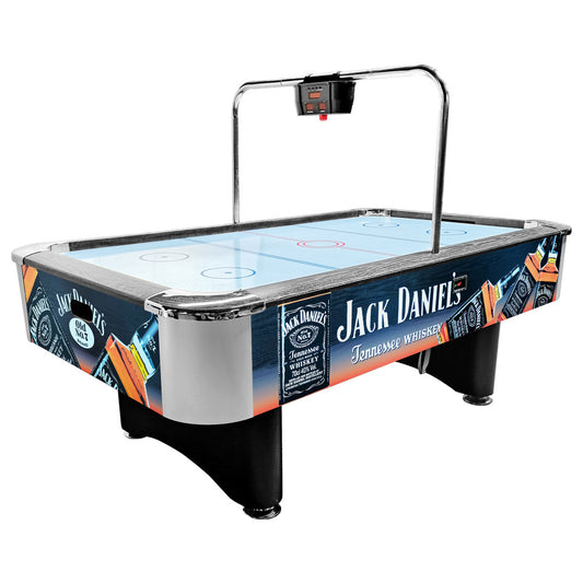 T&R SPORTS AH08 7FT Air Hockey Table W/ Bridge Electronic Scoreboard - JD&White