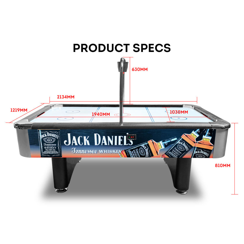 T&R SPORTS AH08 7FT Air Hockey Table W/ Bridge Electronic Scoreboard - JD&White