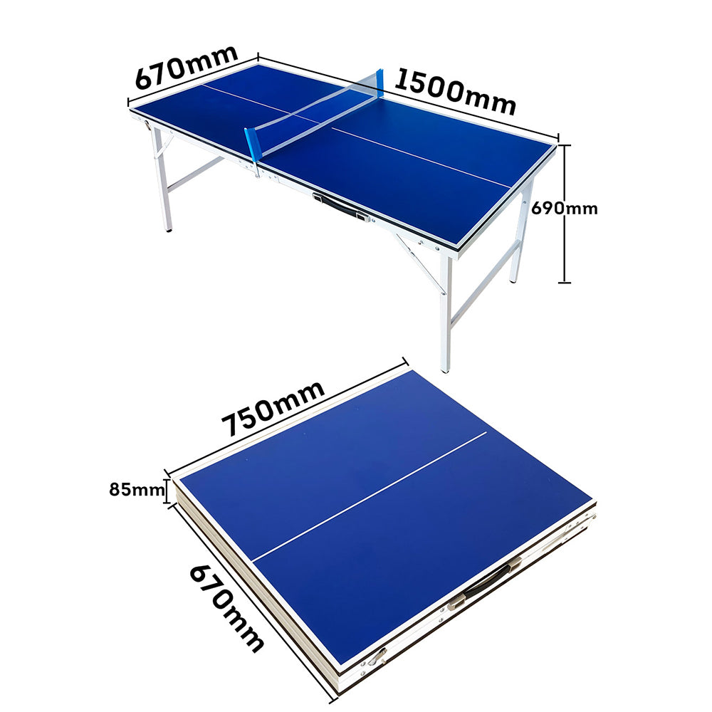 T&R SPORTS 5FT Foldable Table Tennis/Ping Pong Table