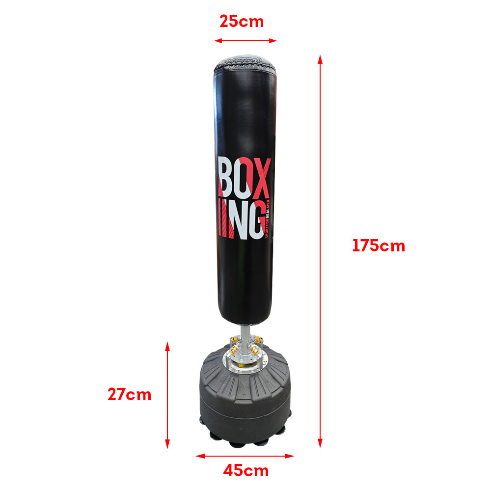 G14 Black 175CM Standing Punching Bag Boxing Punch Hydraulic Shock Absorber