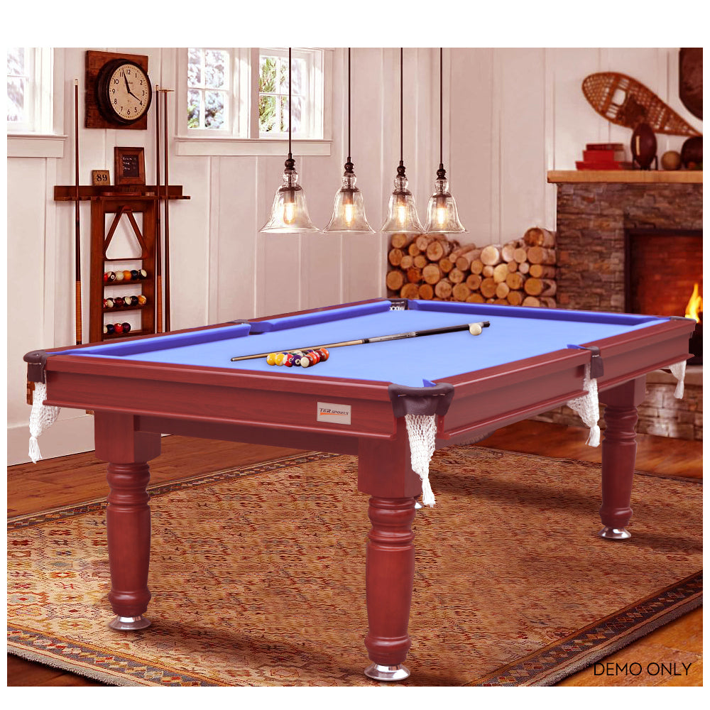 7FT JXY Smart MDF Pool Table Round Leg Billiard Table Green Felt Solid Wood Table Legs