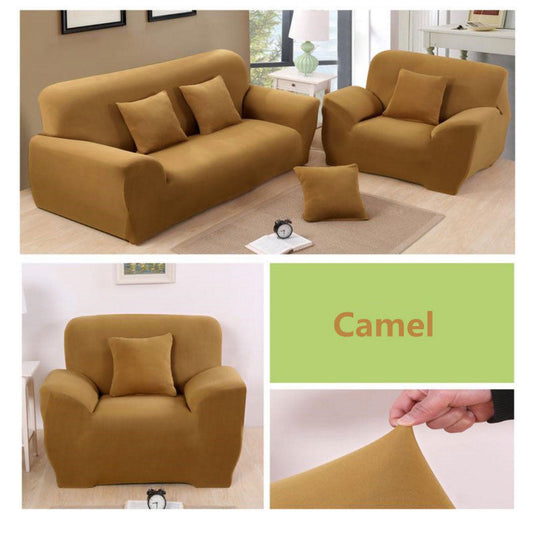 Mason Taylor Couch Stretch Sofa Lounge Cover Slipcover Protector 1 Seater - Camel