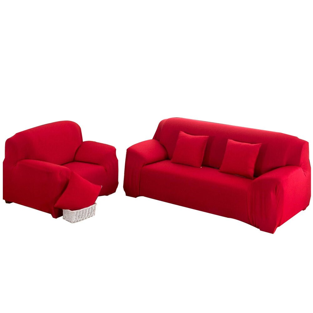 Mason Taylor Couch Sofa Lounge Cover Slipcover Protector 3 Seater - Red