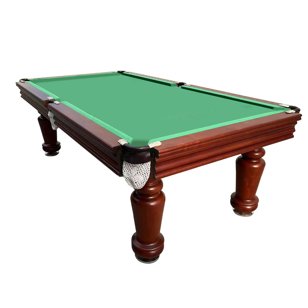 T&R SPORTS 8FT Luxury Slate Billiard Table Free Accessaries Pool/Billiard/Snooker Table - Pecan&Green
