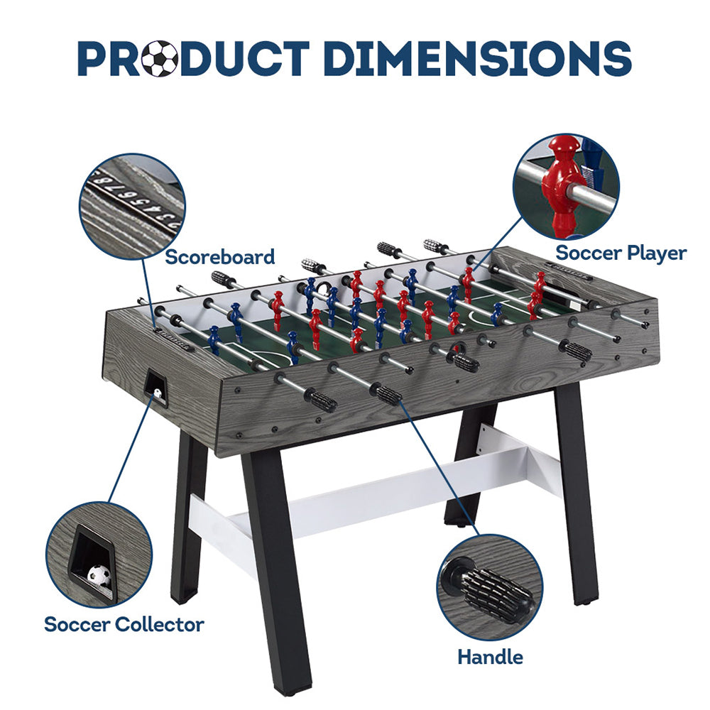 T&R SPORTS 4FT Foosball Soccer Table Football Game Home Party Gift-Dark Wood