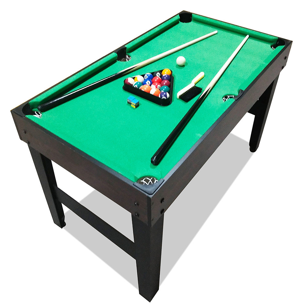 T&R SPORTS 4FT 4-In-1 For Kids Multifunctional Table Billiard/Air Hockey/Table Tennis/Football - Walnut