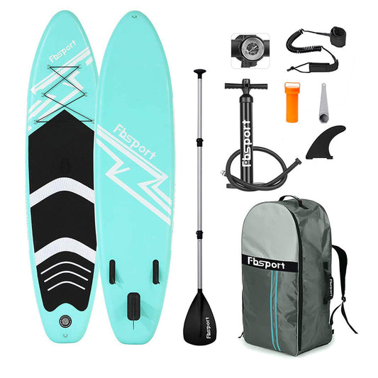 T&R SPORT F10 Stand Up Paddle SUP Inflatable Surfboard Paddleboard W/ Accessories & Backpack