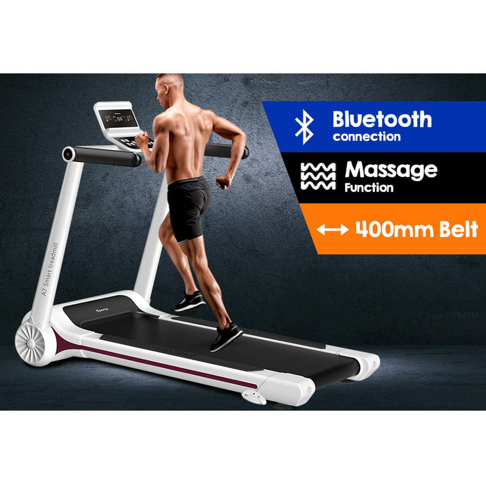 JMQ A7 PLUS Electric Treadmill Extended Running Belt Bluetooth 3-level Incline