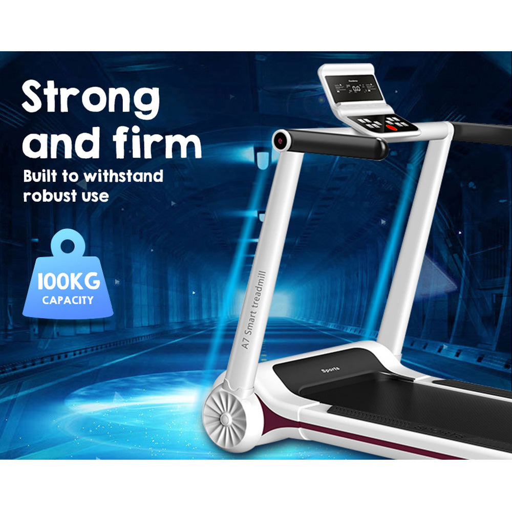 JMQ A7 PLUS Electric Treadmill Extended Running Belt Bluetooth 3-level Incline