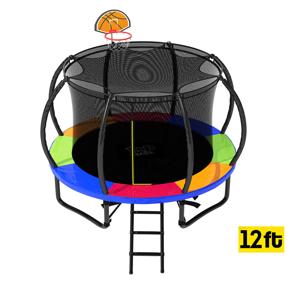 POP MASTER Curved Trampoline 5 Year Warranty Only For Frame With PE Sunshade Cover - 12FT