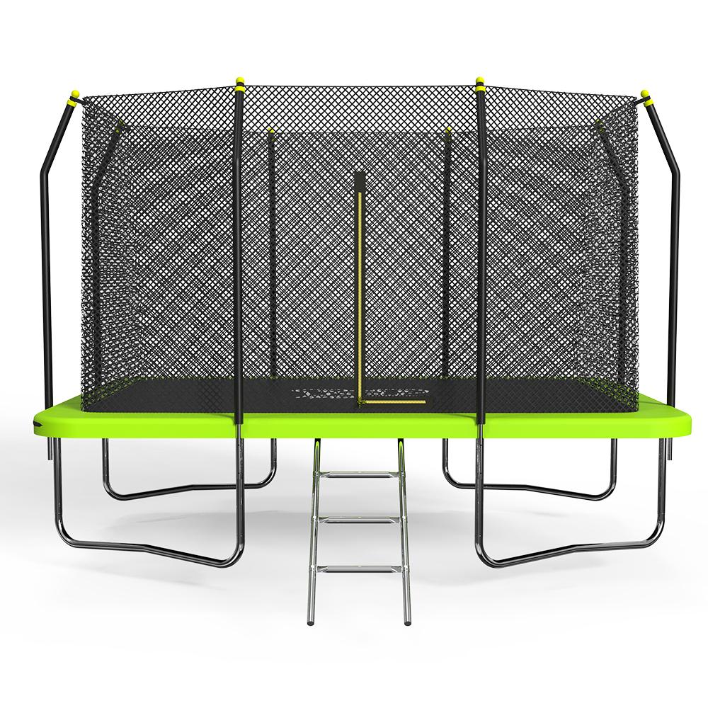 PoP Master 10FT x 7FT Rectangular Trampoline with Spring Ladder Safety Net Kids