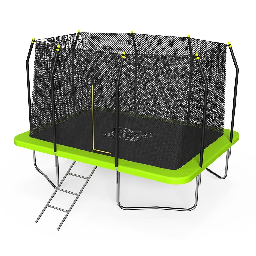 PoP Master 10FT x 7FT Rectangular Trampoline with Spring Ladder Safety Net Kids