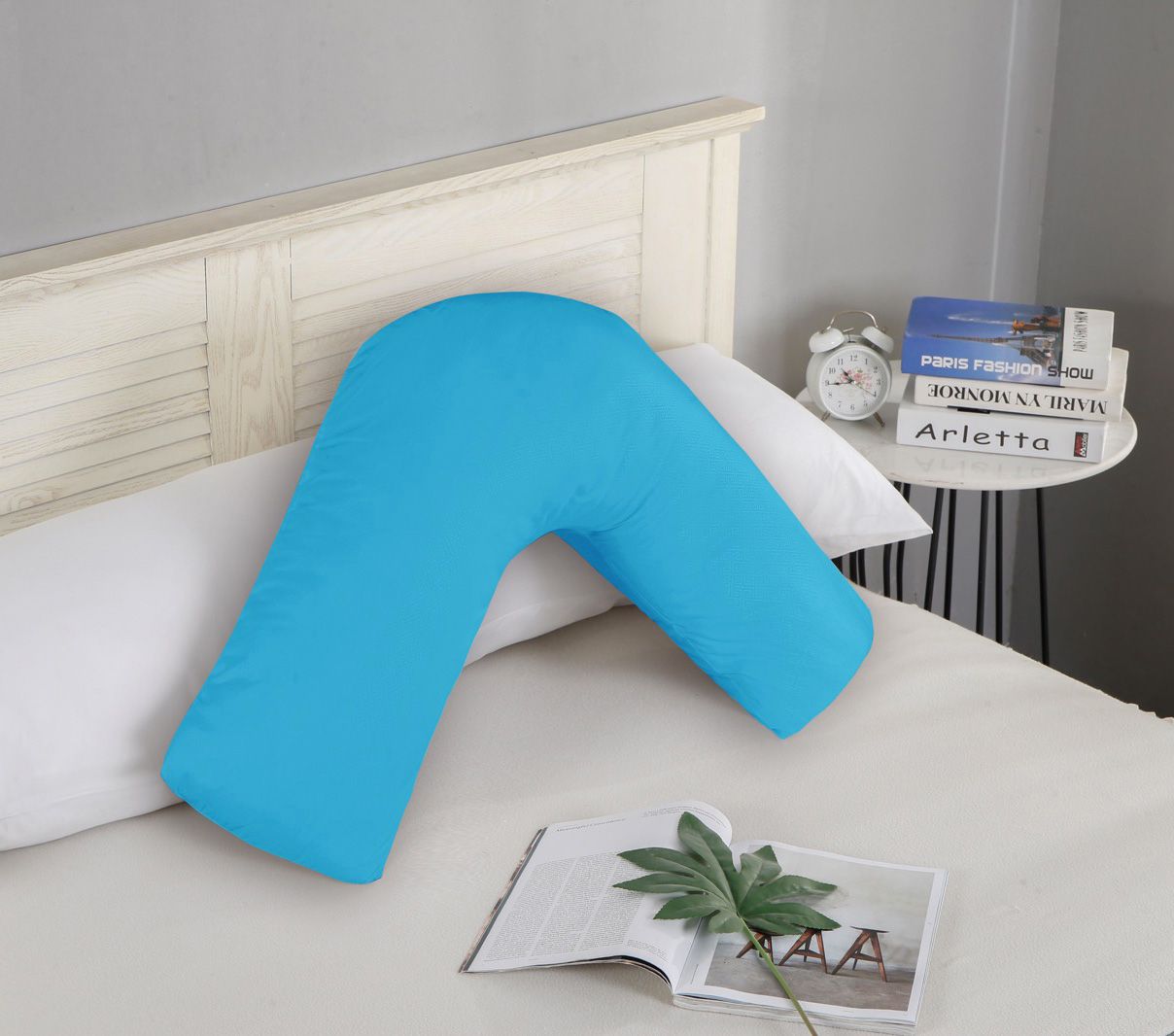 1000TC Premium Ultra Soft V SHAPE Pillowcase - Light Blue