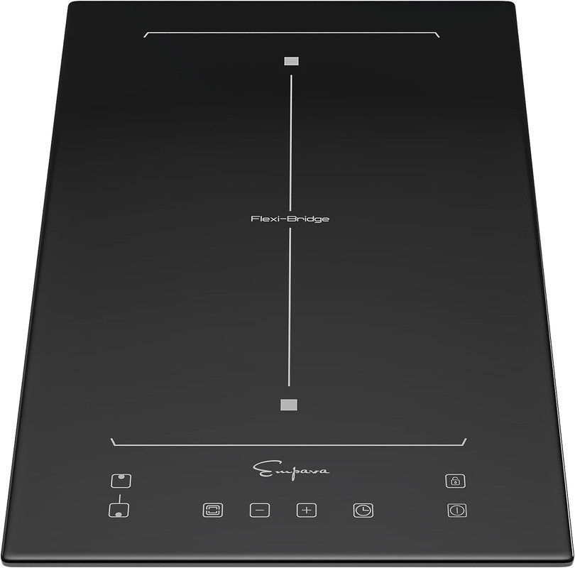 Empava Electric Induction Cooktop Stove Hob with 2 Burners and Sensor Touch in Black Vitro Ceramic Glass - 240V