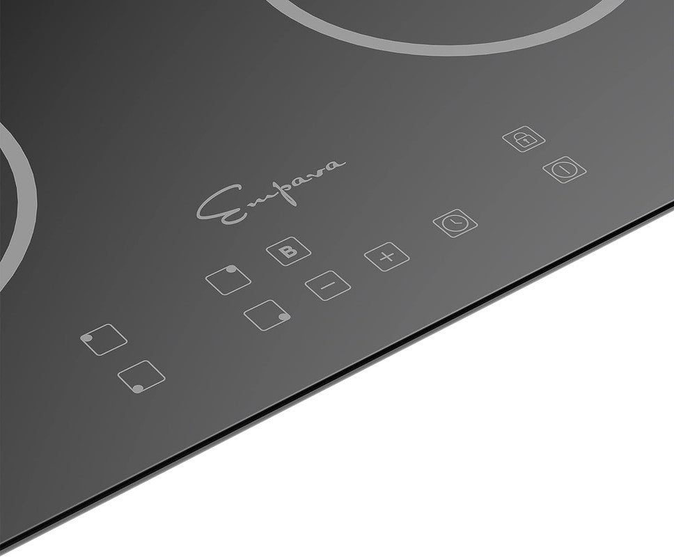 Empava Electric Induction Cooktop Stove Hob with 4 Burners and Sensor Touch in Black Vitro Ceramic Glass