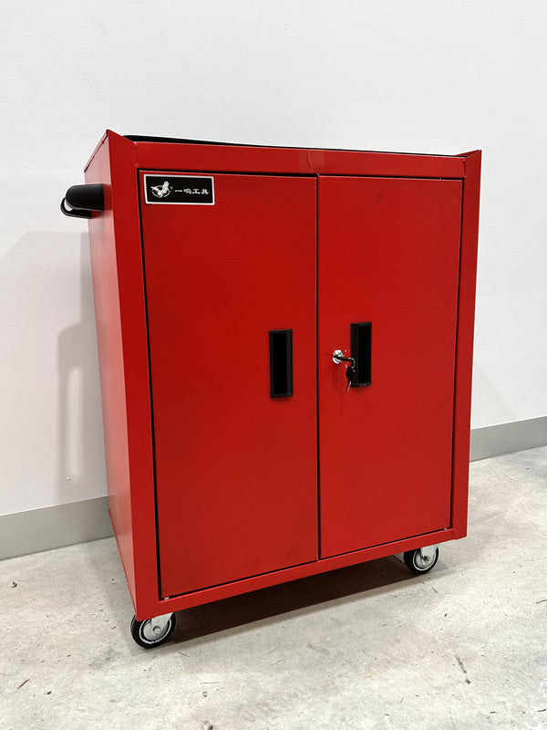 Lockable Tool Box Rolling Cabinet Storage Trolley RED