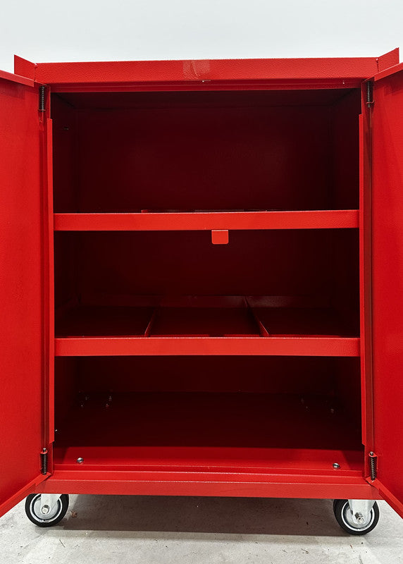 Lockable Tool Box Rolling Cabinet Storage Trolley RED