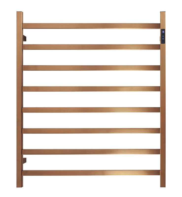 2023 Brushed Rose Gold Copper stainless steel Heated Towel Rail rack Square AU 1000*850mm Timer