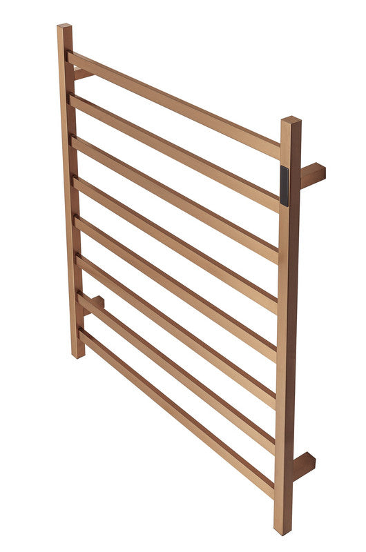 2023 Brushed Rose Gold Copper stainless steel Heated Towel Rail rack Square AU 1000*850mm Timer