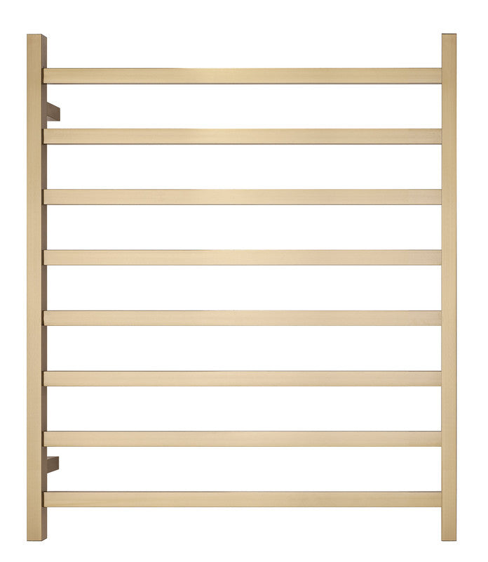 2023 Brushed Brass Gold stainless steel Heated Towel Rail rack Square AU 1000*450mm No Timer