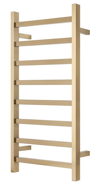 2023 Brushed Brass Gold stainless steel Heated Towel Rail rack Square AU 650*620mm No Timer