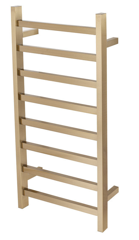 2023 Brushed Brass Gold stainless steel Heated Towel Rail rack Square AU 650*620mm No Timer