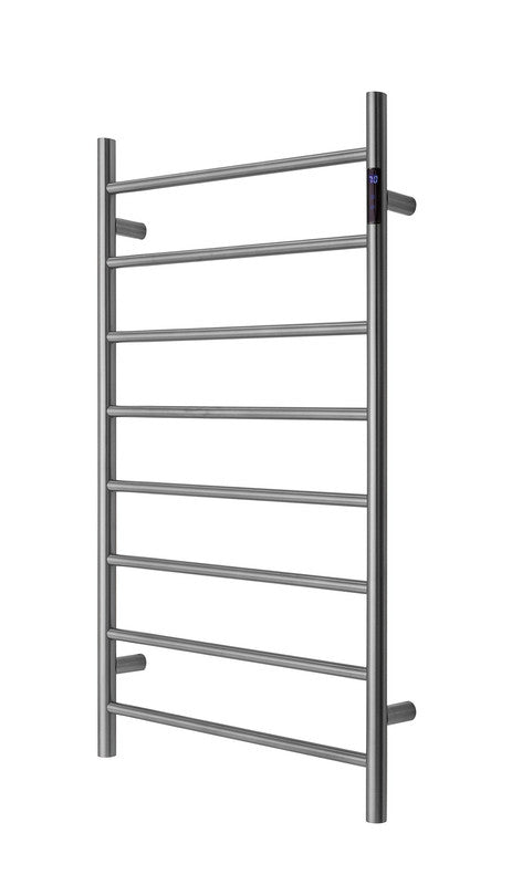 2023 Brushed Gunmetal stainless steel Heated Towel Rail rack Round AU 1000*620mm Timer