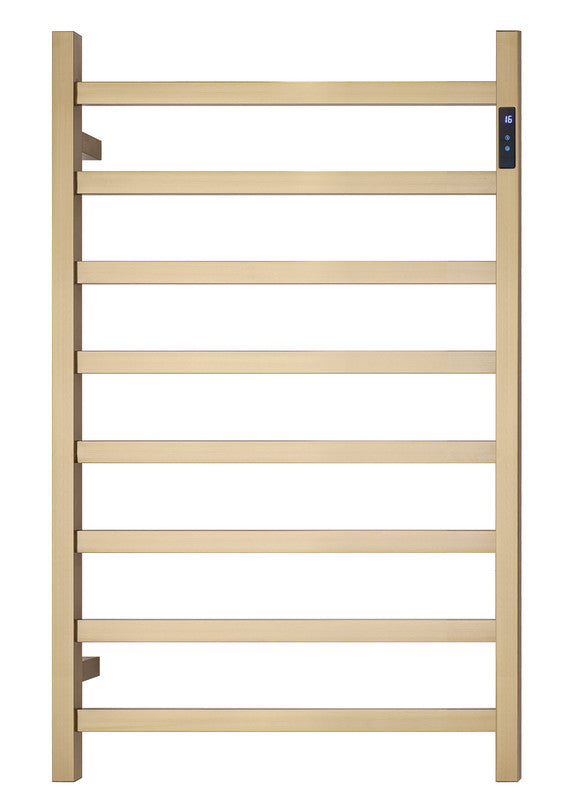 2023 Brushed Brass Gold stainless steel Heated Towel Rail rack Square AU 1000*620mm Timer