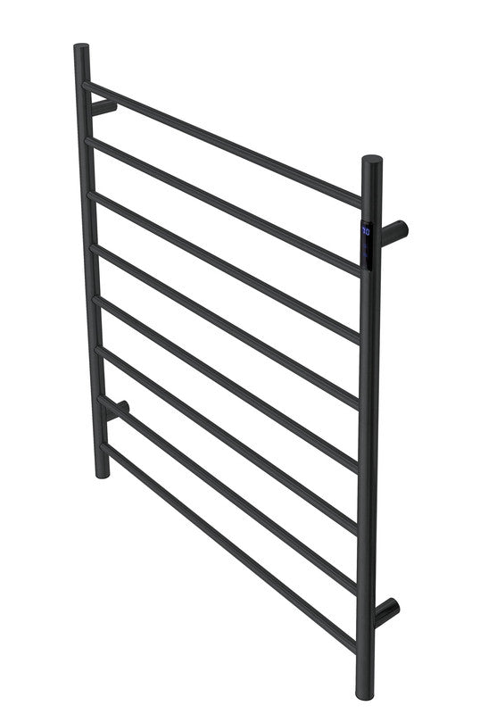 2023 Matte Black stainless steel Heated Towel Rail rack Round AU 1000*850mm Timer