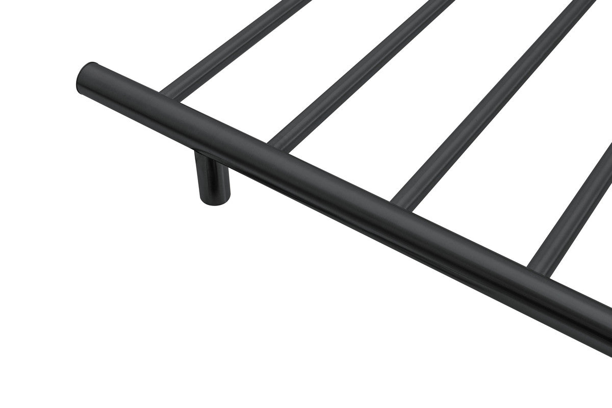 2023 Matte Black stainless steel Heated Towel Rail rack Round AU 1000*850mm Timer