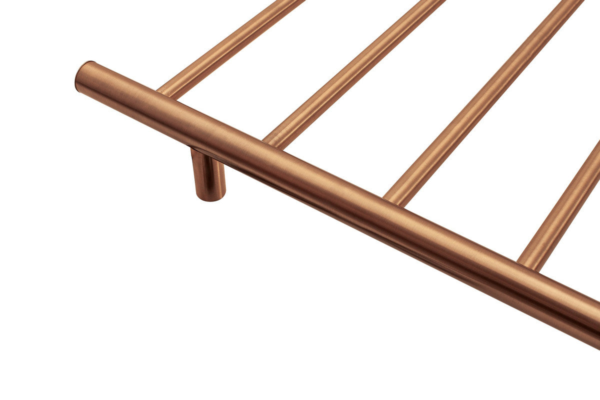 2023 Brushed Rose Gold Copper stainless steel Heated Towel Rail rack Round AU 1000*850mm Timer