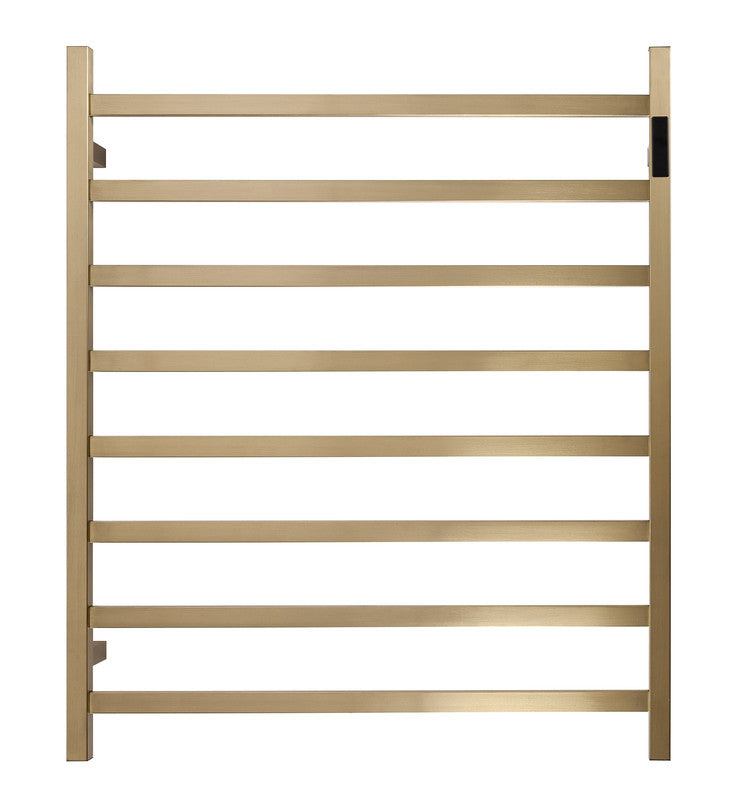 2023 Brushed Brass Gold stainless steel Heated Towel Rail rack Square AU 1000*850mm Timer