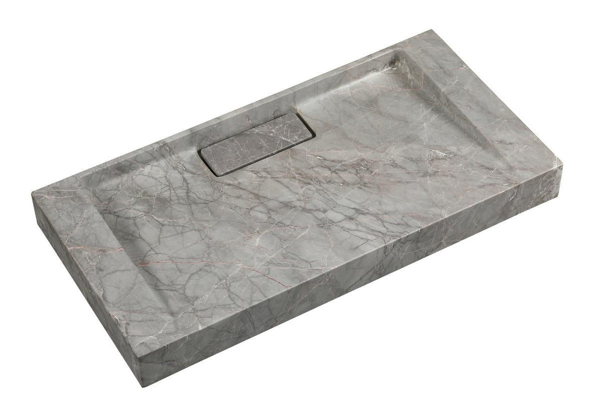 2023 Hand Crafted Marble Nature stone wash basin Carrara White Matt Grey Gloss Black wall hung