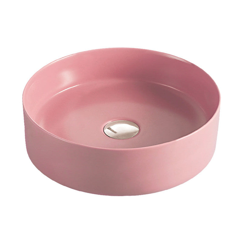 2020 Matte Pink Round 360 mm Dia top counter basin porcelain sink