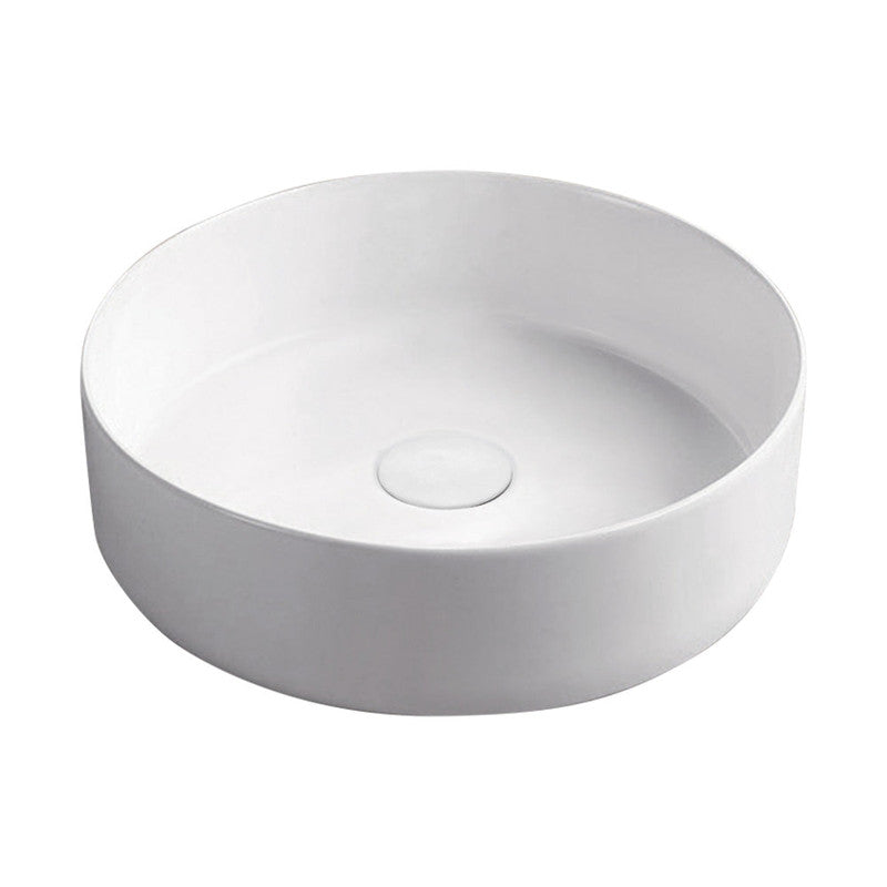 2021 Matte White Round 360 mm Dia top counter basin porcelain sink