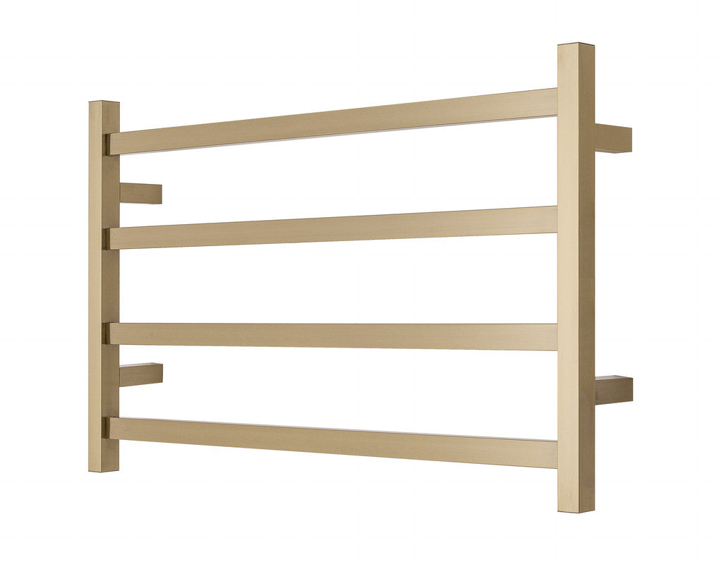 2023 Brushed Brass Gold stainless steel Heated Towel Rail rack Square AU 510*850mm No Timer