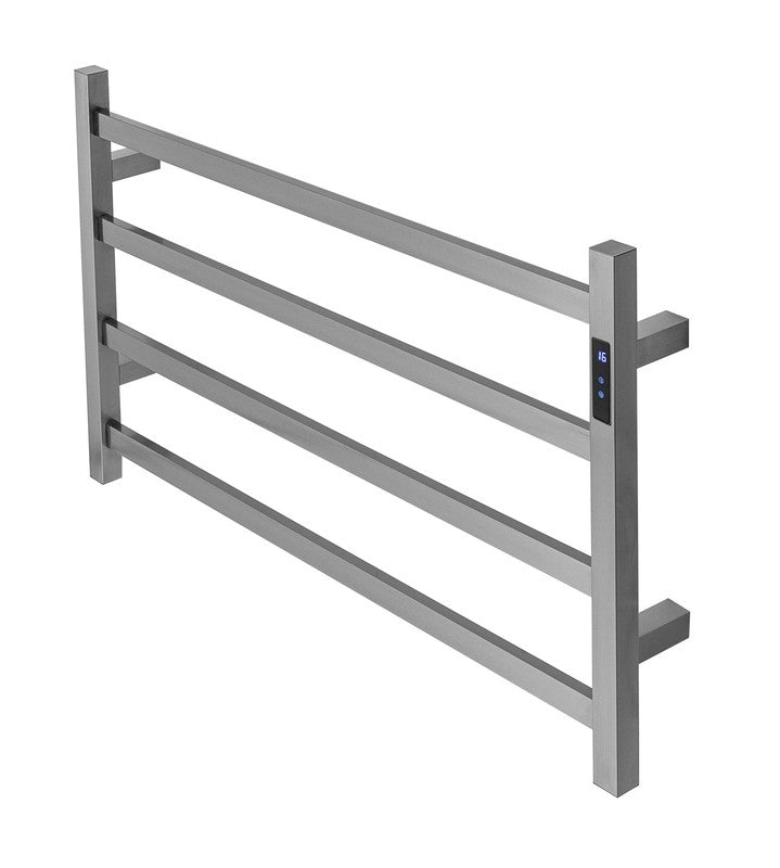 2023 Brushed Gunmetal stainless steel Heated Towel Rail rack Square AU 510*850mm Timer