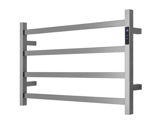 2023 Brushed Nickel stainless steel Heated Towel Rail rack Square AU 510*850mm Timer