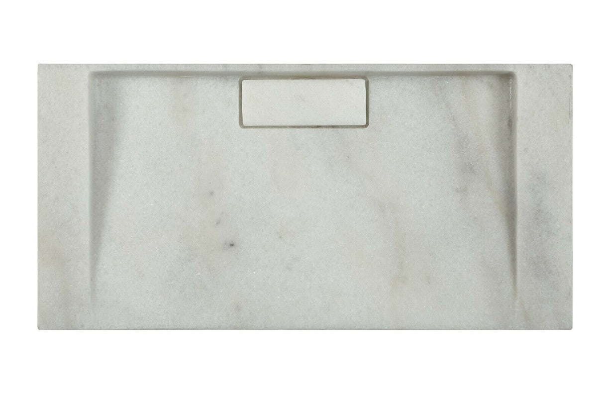 2021 Hand Crafted Marble Nature stone wash basin Carrara White wall hung 600*300*60 mm