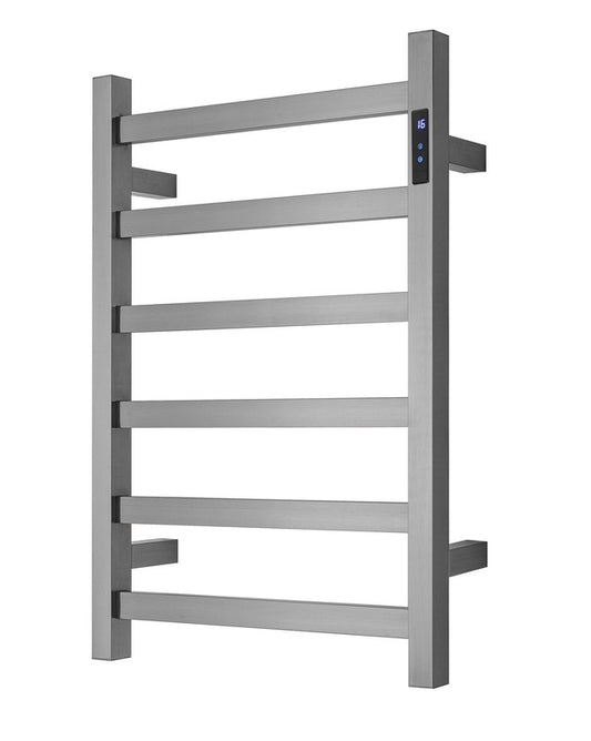 2023 Brushed Nickel stainless steel Heated Towel Rail rack Square AU 650*450mm Timer