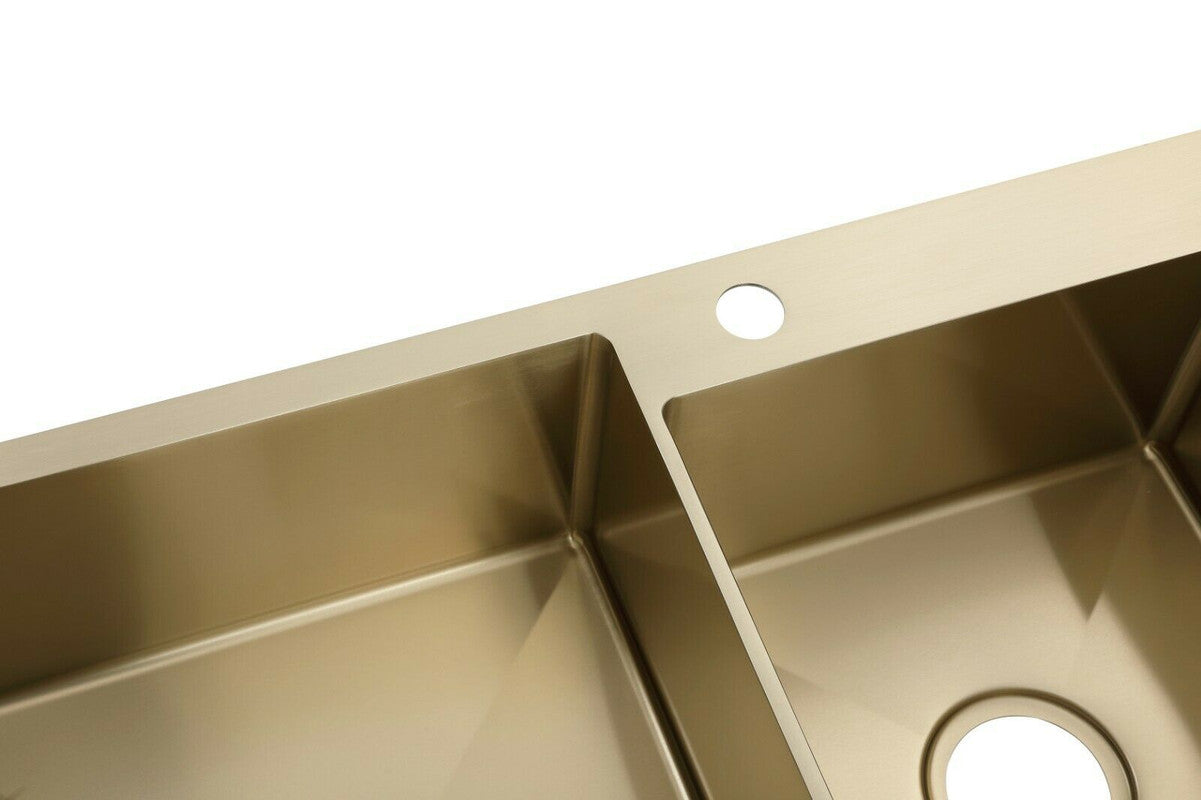 2022 Brushed Copper Rose gold stainless steel 304 double bowl kitchen sink