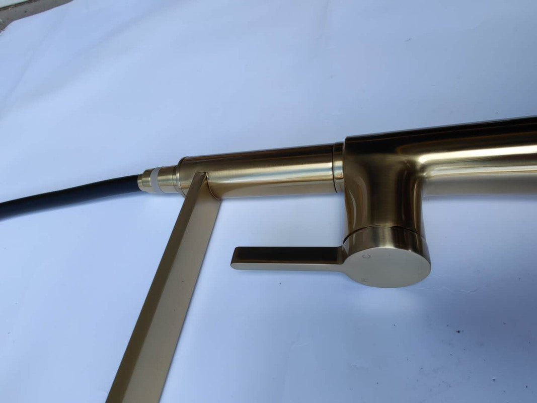 2023 Brushed Gold Matte Black Chrome Pull out Kitchen tap 3 way pure water PVD plated