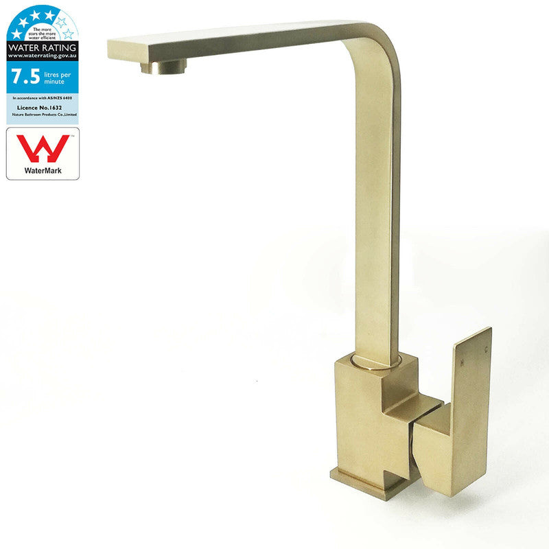 2021 Burnished Brushed Stainless steel Brushed Nickel Square kitchen mixer tap faucet