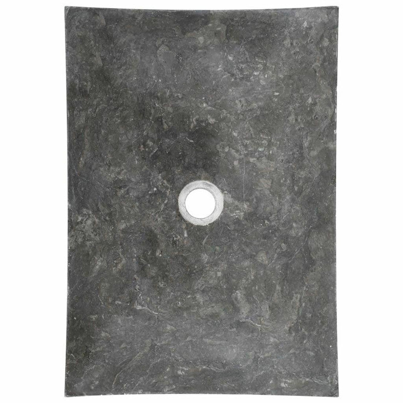 2021 Hand Crafted Marble Nature stone wash basin 500*350 mm Grey Stone on top basin