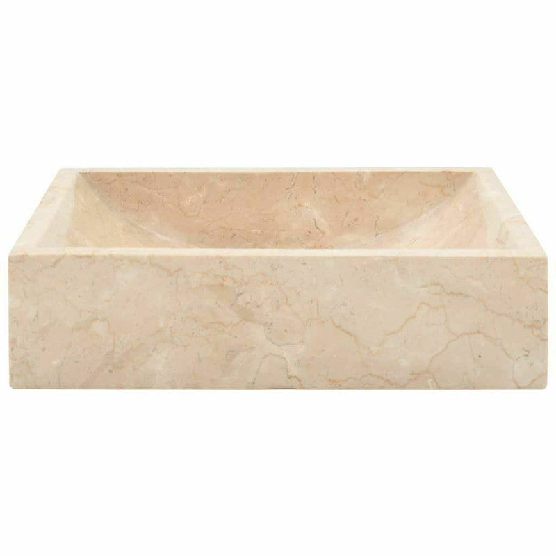 2021 Hand Crafted Marble Nature stone wash basin Cream wall hung 500*350*120 mm