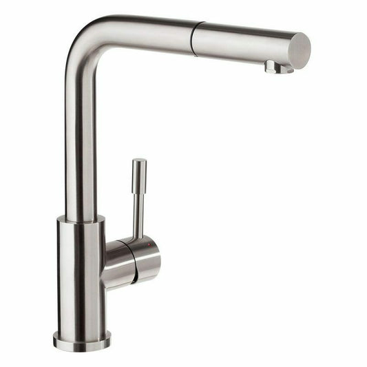 2023 Brushed Brass Gold L shape pull out with spray function spring kitchen mixer tap faucet Stainless steel Made PVD plated