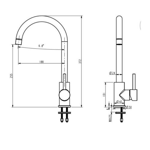 2023 Goose Neck Gunmetal Matte black Brushed gold burnished copper stainless steel kitchen mixer